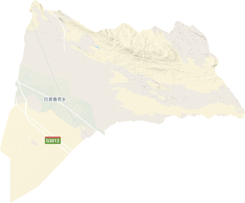 托普鲁克乡地形地图
