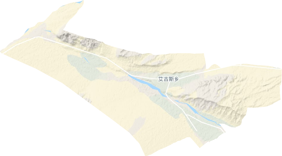 艾古斯乡地形地图