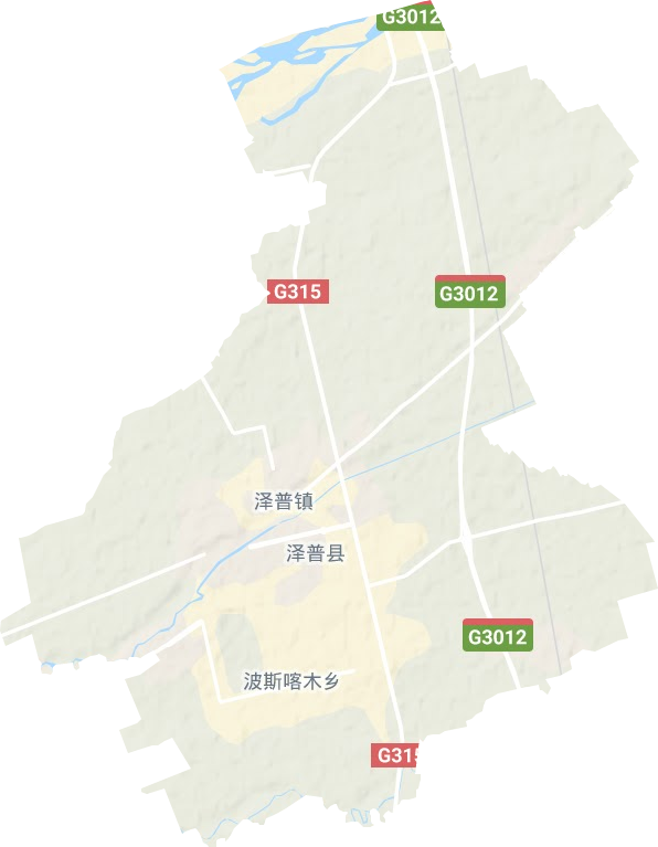 波斯喀木乡地形地图