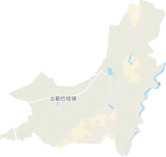 古勒巴格乡地形地图