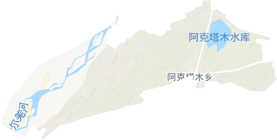 阿克塔木乡地形地图
