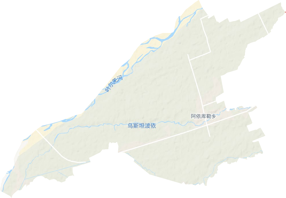 阿依库勒乡地形地图
