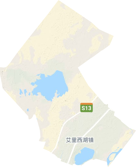 艾力西湖镇地形地图