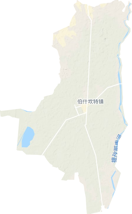 白什坎特镇地形地图