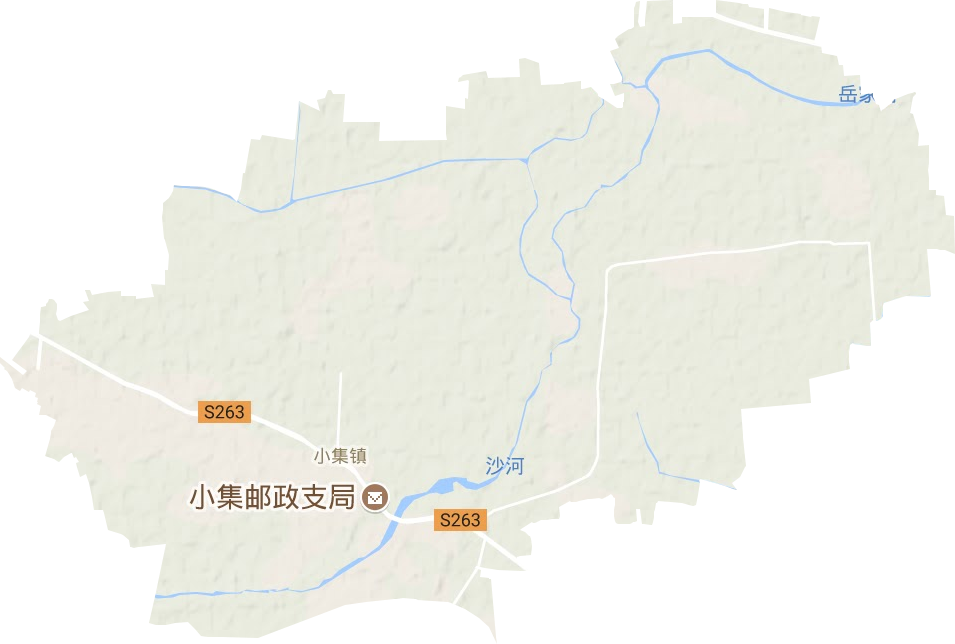 小集镇地形地图