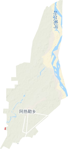 阿热勒乡地形地图