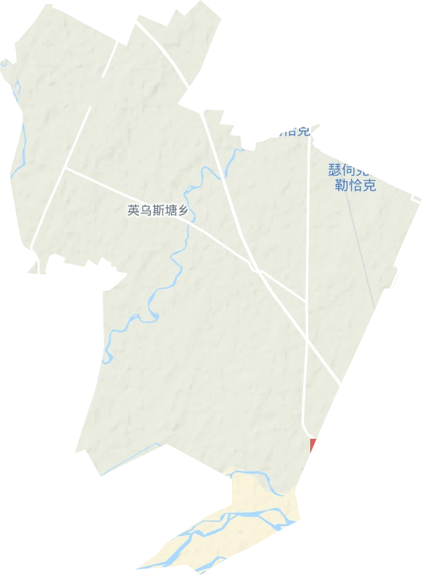 英吾斯塘乡地形地图