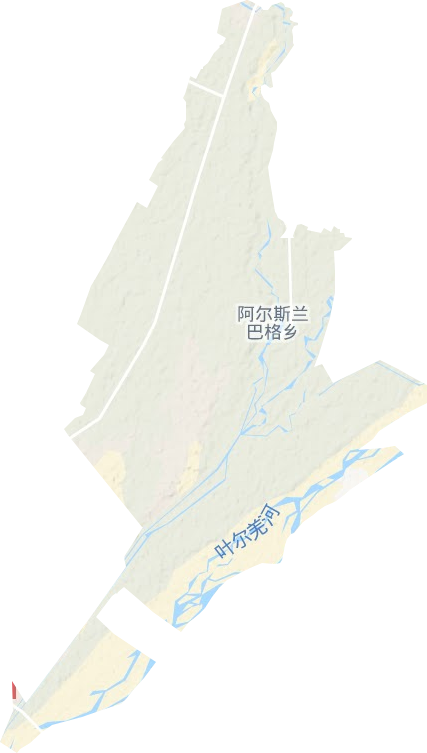 阿尔斯兰巴格乡地形地图