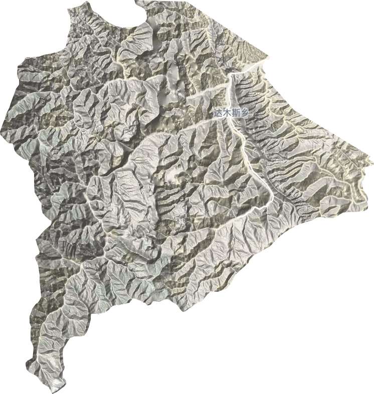 达木斯乡地形地图