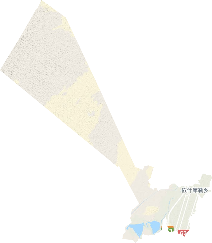 伊什库力乡地形地图