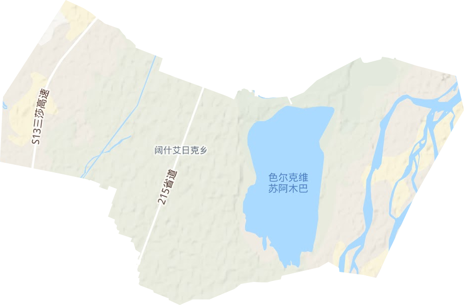阔什艾日克乡地形地图