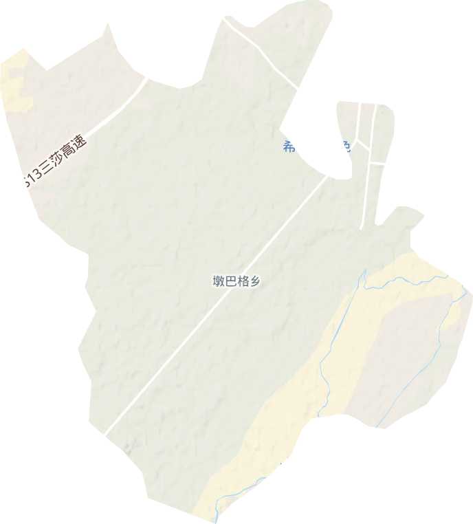 墩巴格乡地形地图