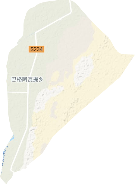 巴格阿瓦提乡地形地图