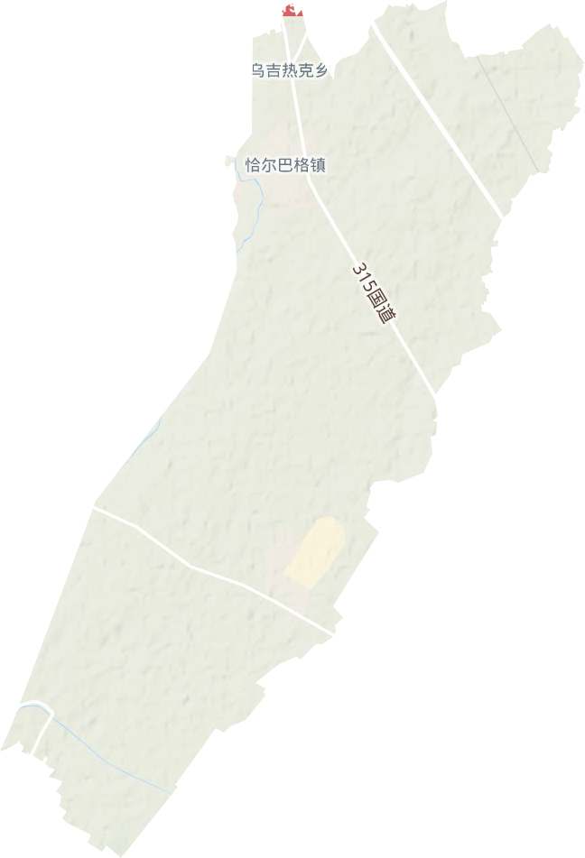 恰尔巴格镇地形地图