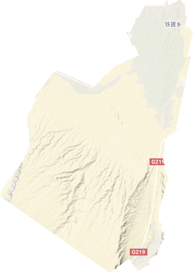 铁提乡地形地图