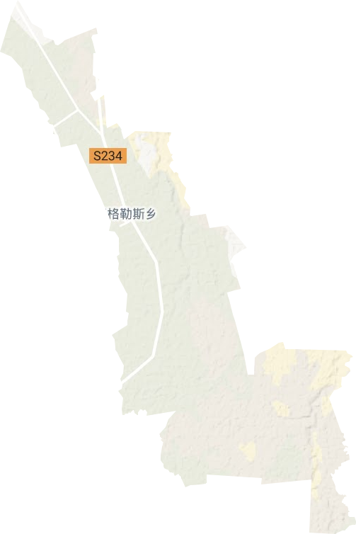 江格勒斯乡地形地图