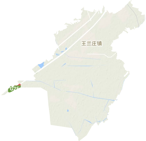 王兰庄镇地形地图