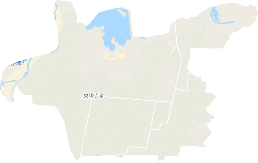 央塔克乡地形地图