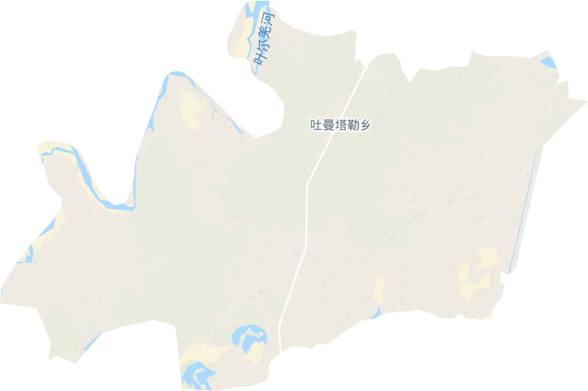 吐曼塔勒乡地形地图