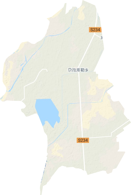 尕孜库勒乡地形地图