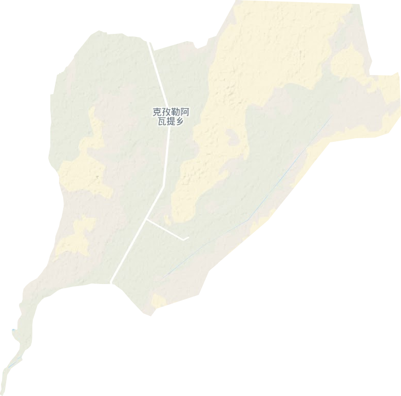 克孜勒阿瓦提乡地形地图