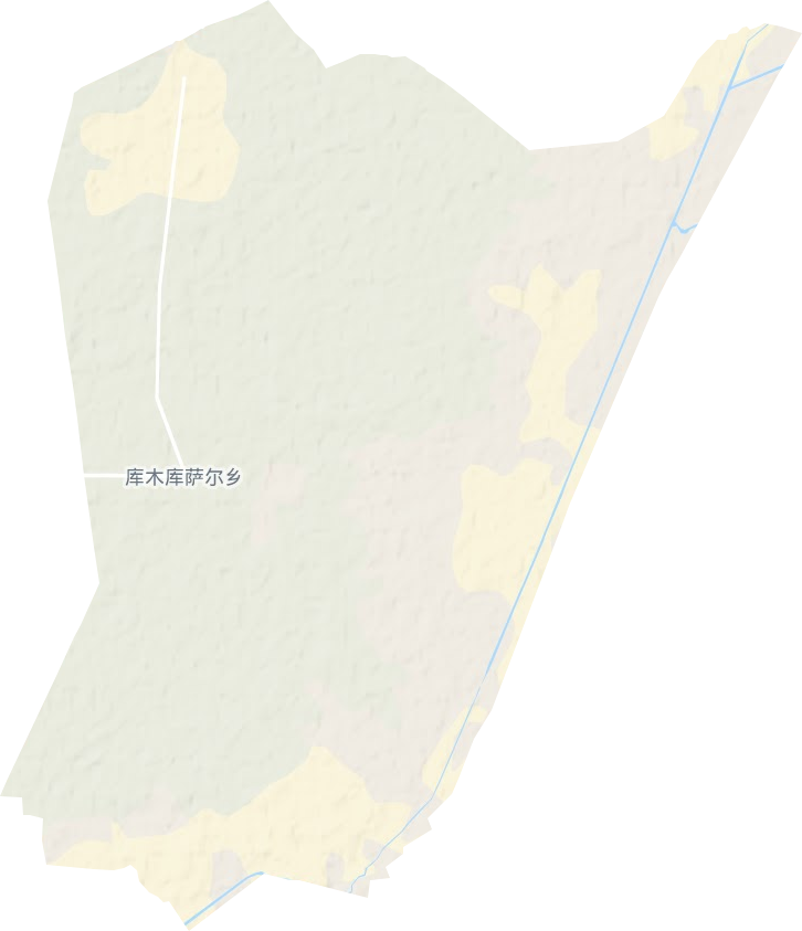 库木库萨尔乡地形地图
