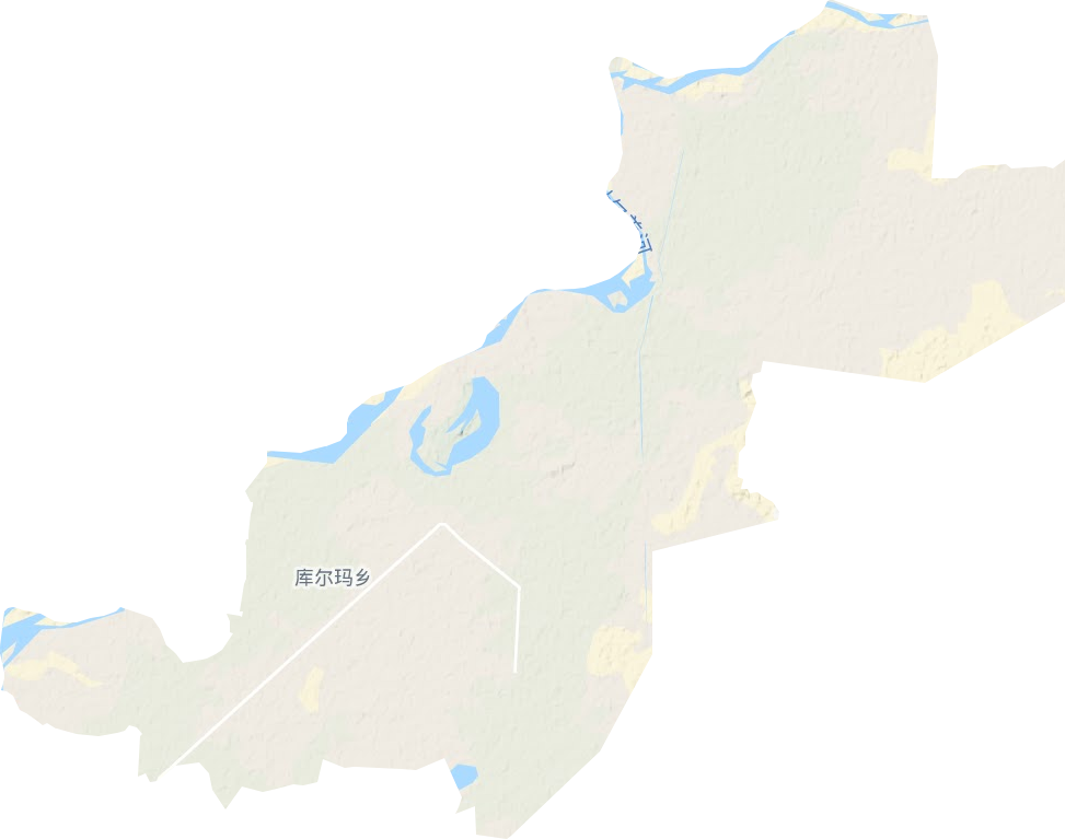 库尔玛乡地形地图