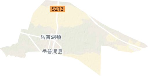 岳普湖镇地形地图