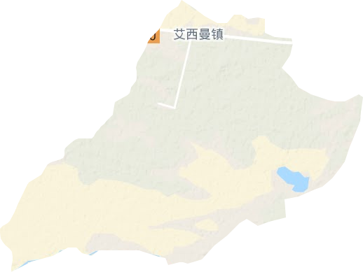 艾西曼镇地形地图