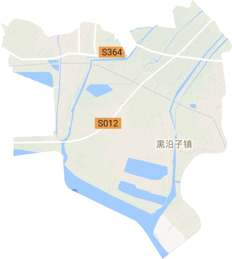 黑沿子镇地形地图