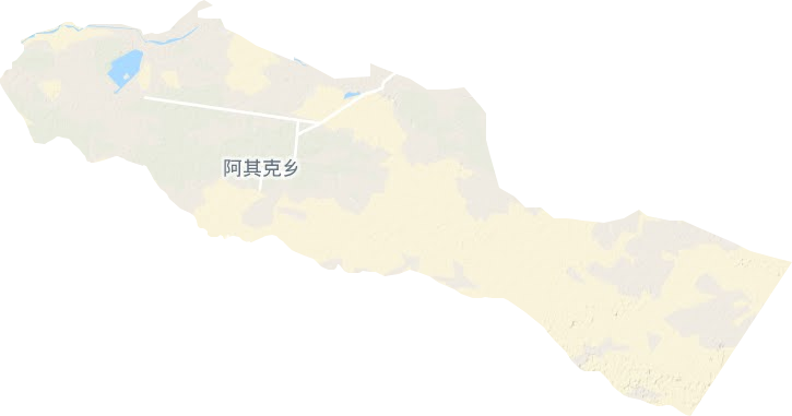 阿其克乡地形地图