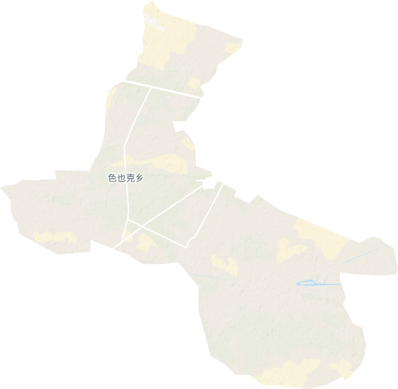色也克乡地形地图