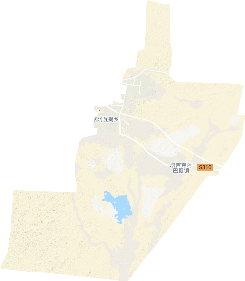 巴依阿瓦提乡地形地图