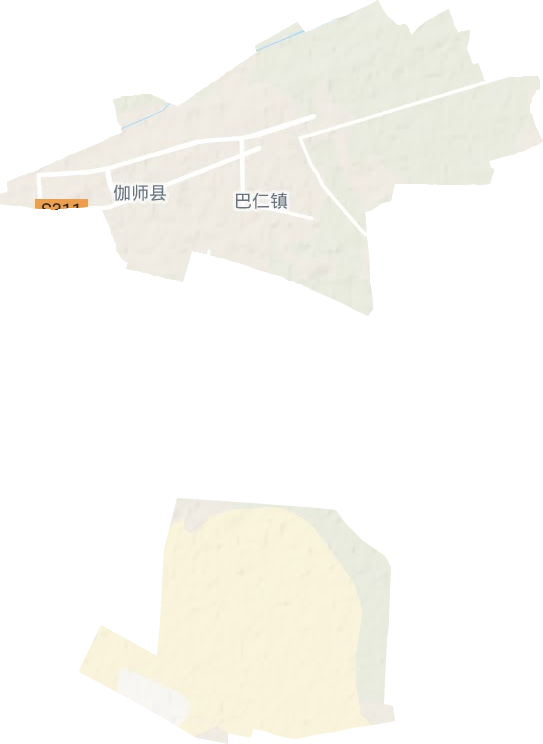 巴仁镇地形地图