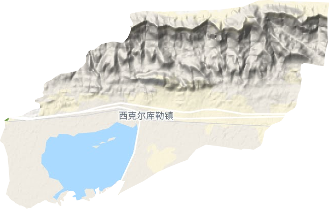 西克尔库勒镇地形地图