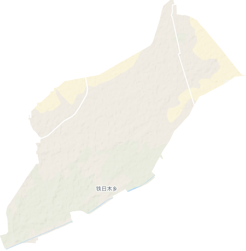 铁日木乡地形地图