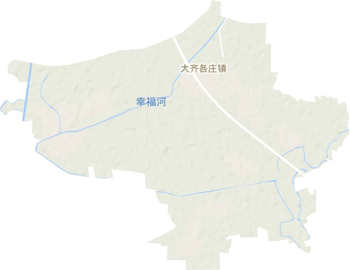 大齐各庄镇地形地图
