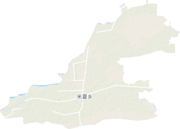 米夏乡地形地图
