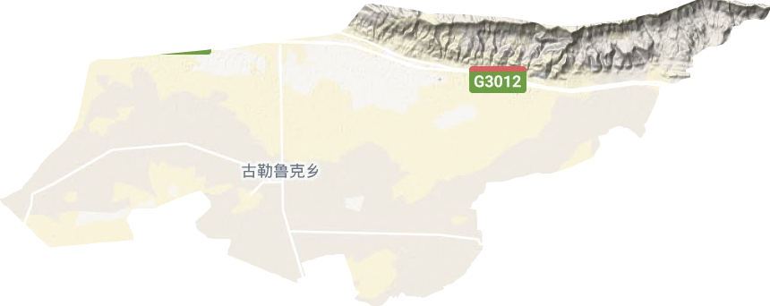 古勒鲁克乡地形地图