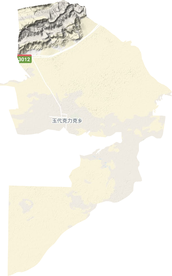 玉代克力克乡地形地图