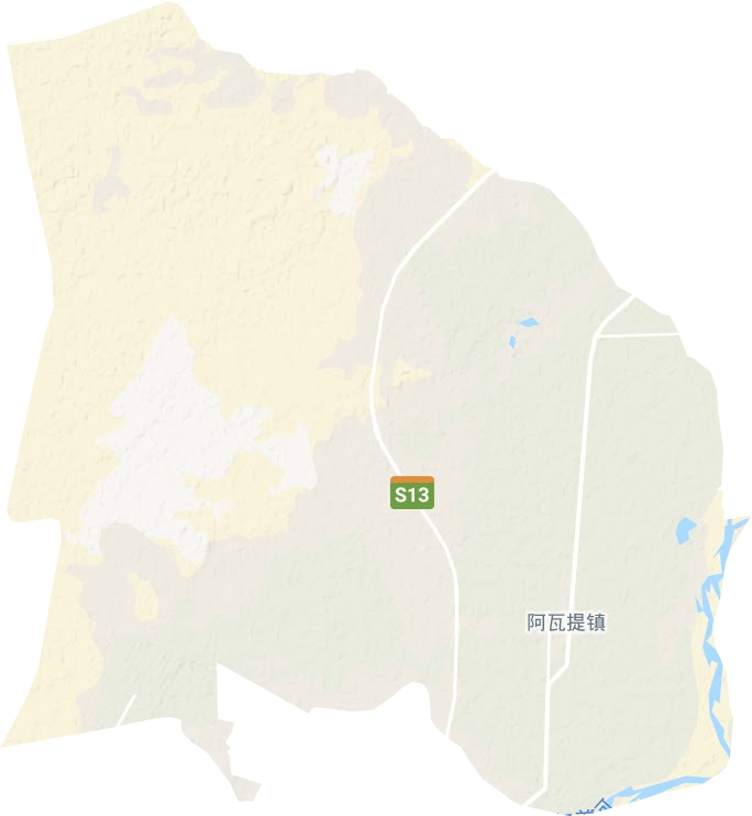 阿瓦提镇地形地图