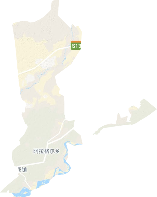 阿拉根乡地形地图