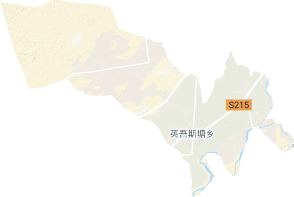 英吾斯坦乡地形地图