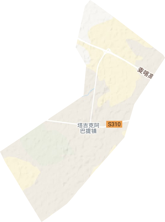 塔吉克阿巴提镇地形地图