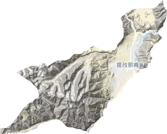 提孜那甫乡地形地图