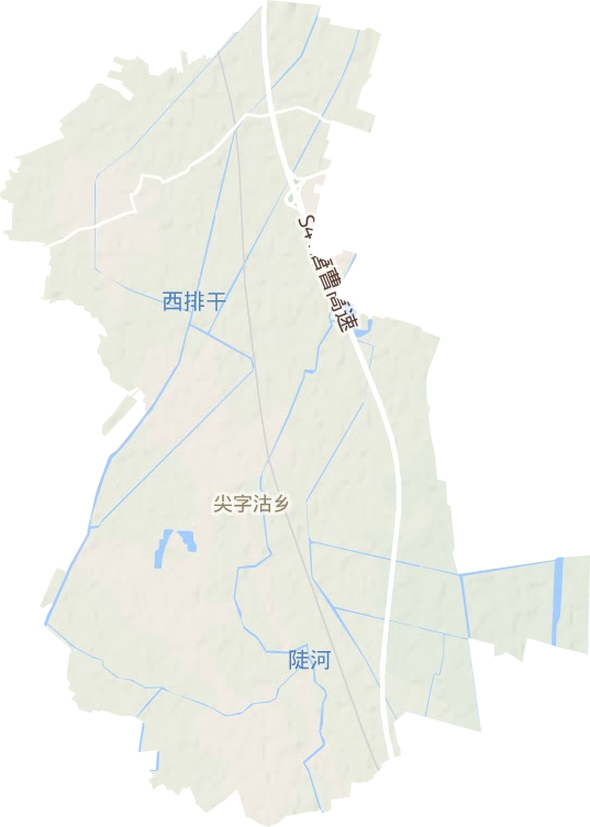 尖字沽乡地形地图