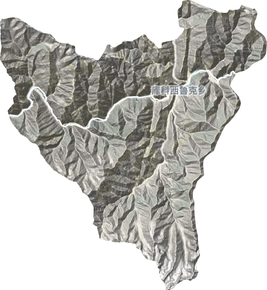 库科西鲁格乡地形地图