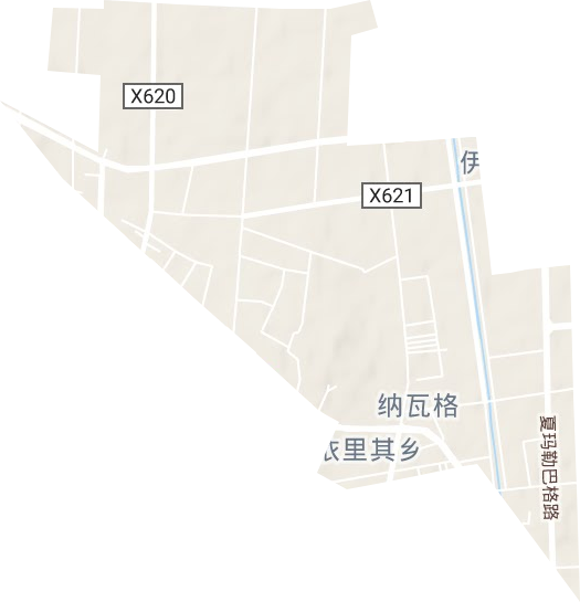纳尔巴格街道地形地图