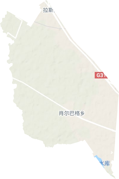 肖尔巴格乡地形地图