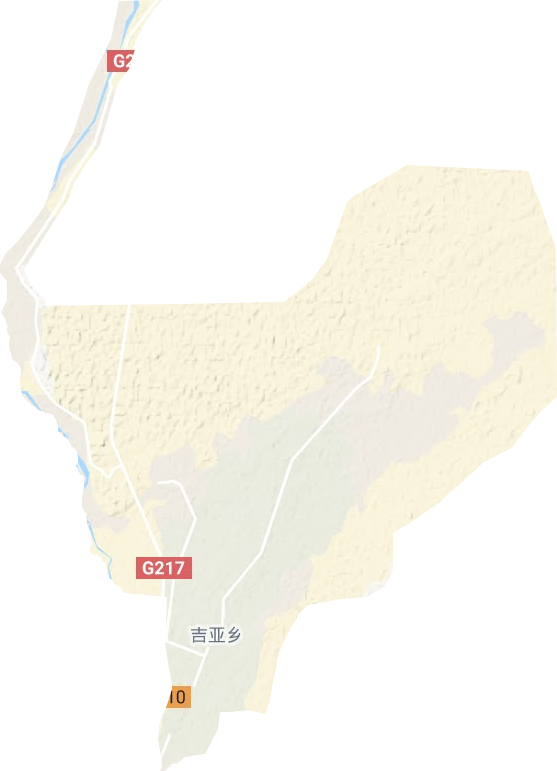 吉亚乡地形地图